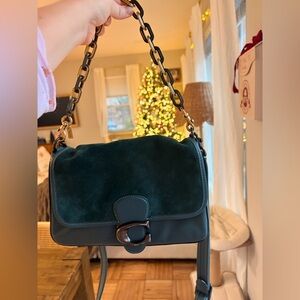 Coach Soft Tabby in Green Suede